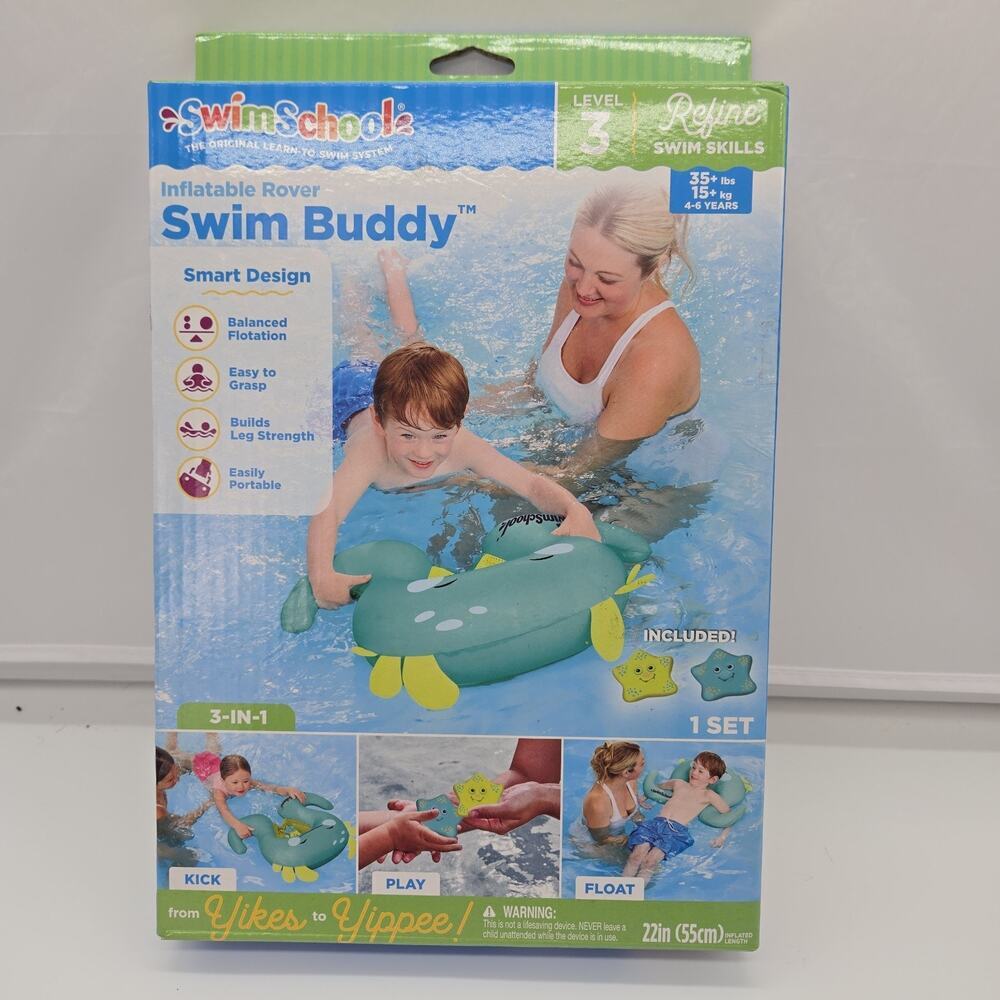 SwimSchool Inflatable Rover Swim Buddy Level 3 Float 22in New Beach Pool
